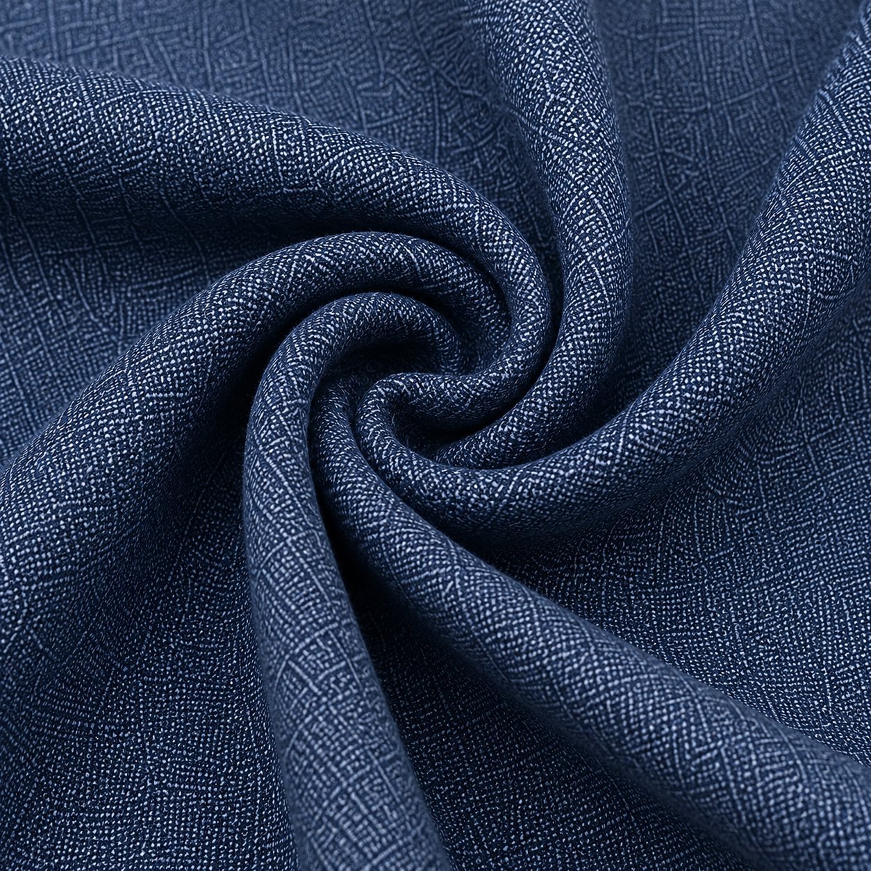Close-up of navy blue fabric weave